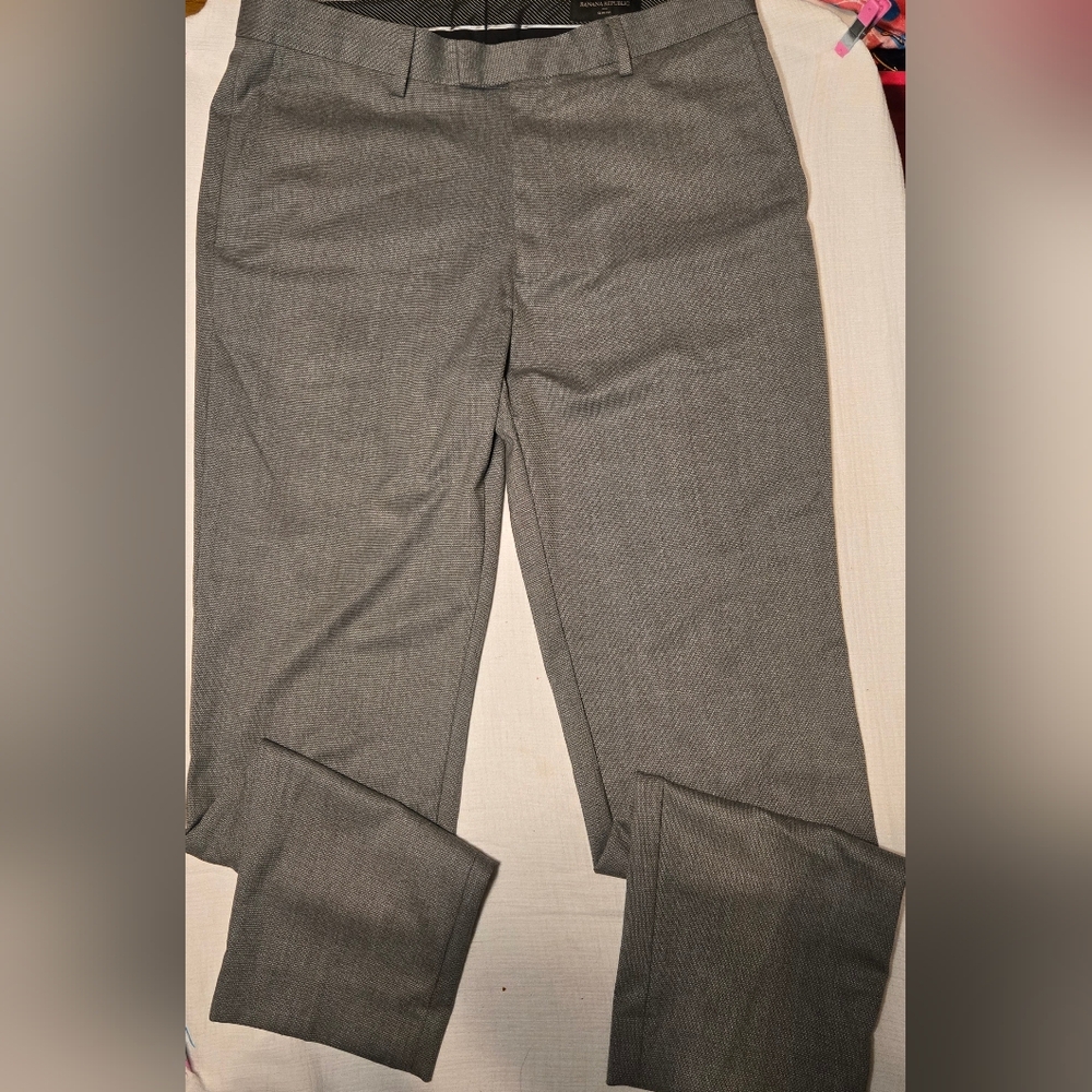 Banana Republic Pants Mens 33x30 Gray Slim Fit Dress Slacks‎ Flat Front Work